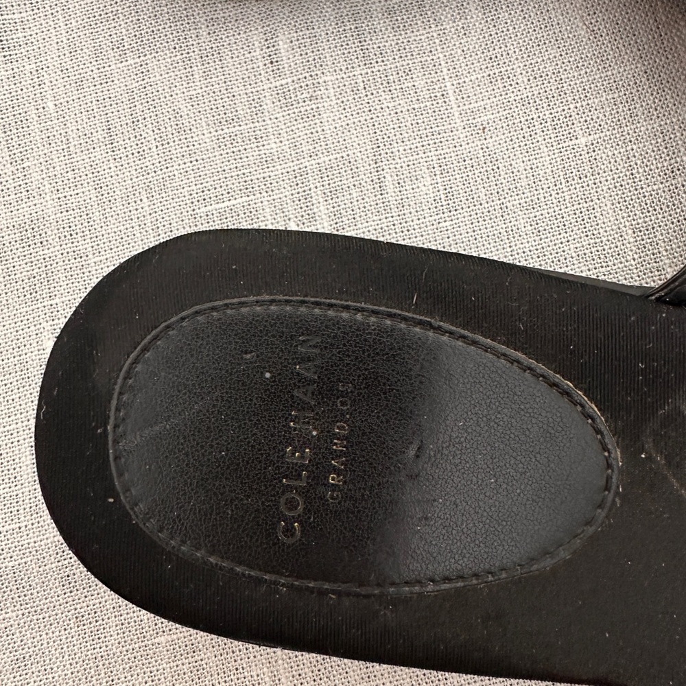 Cole Haan Grand.OS Black Patent Leather Slide Sandals – Size 9M - Picture 6 of 6